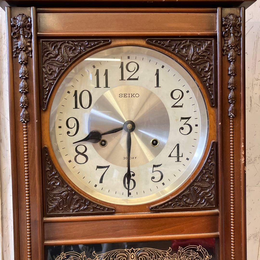 ジャンク品 SEIKO セイコー 振り子 壁掛け時計 PA603 ぜんまい時計