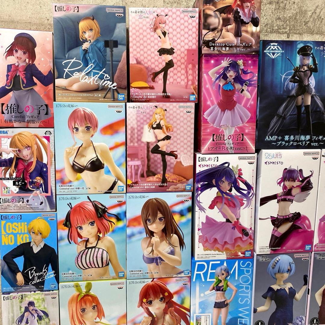 美少女系 プライズフィギュア まとめ売り22個セット 着せ恋 リゼロ 推しの子等