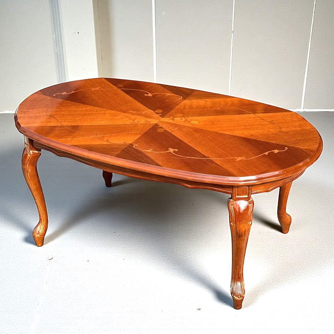 KZ022 イタリア製 象嵌細工　コーヒーテーブル　ローテーブル　クラッシック