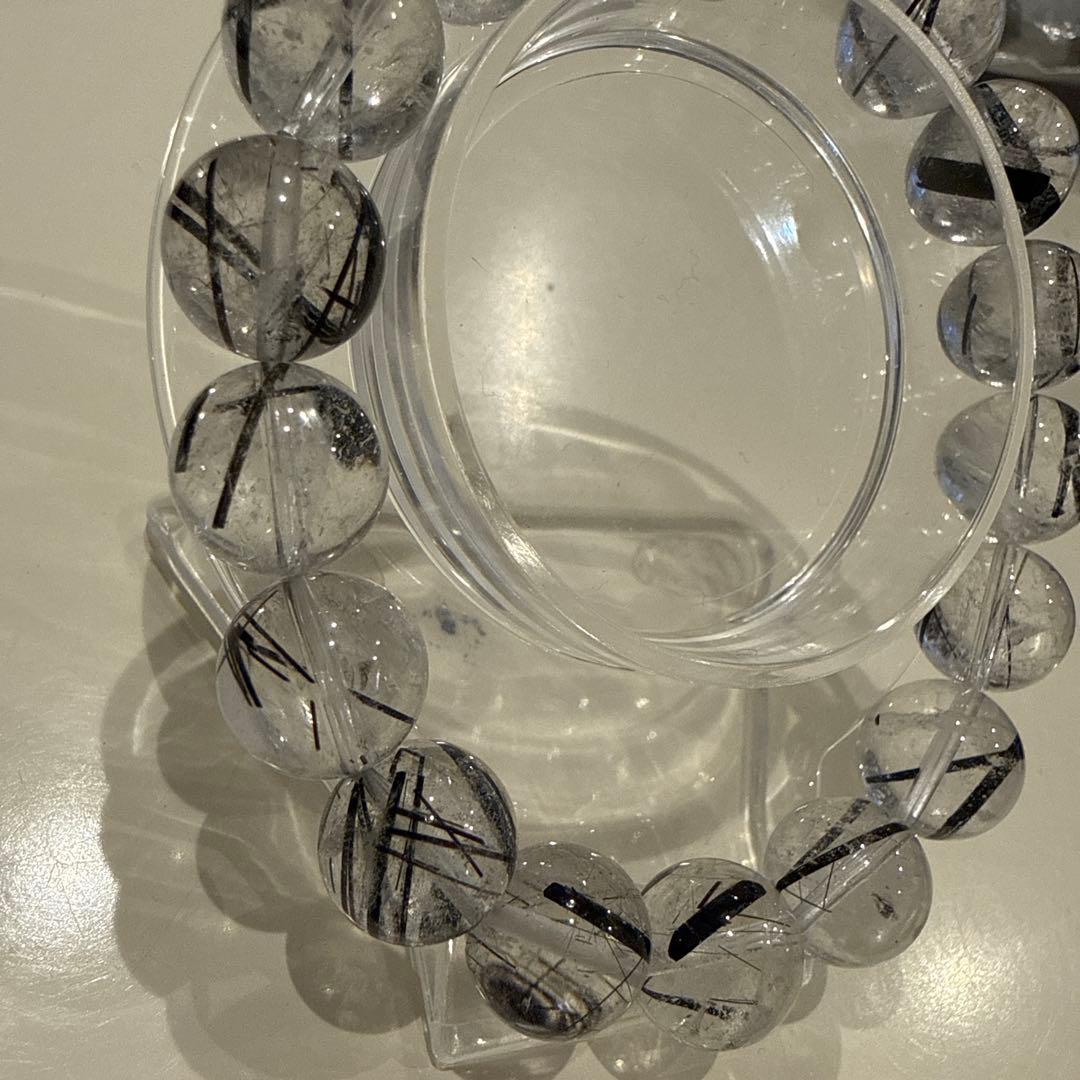 ブラックトルマリン ルチルクォーツ 天然石ブレスレット