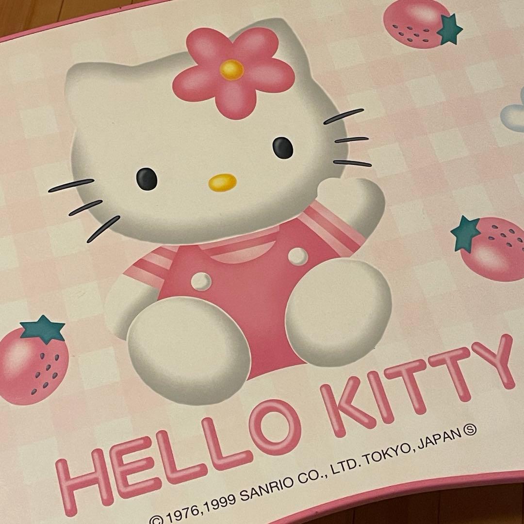 ハローキティ 折りたたみテーブル 机 レトロ いちご✿お花柄 1999年製