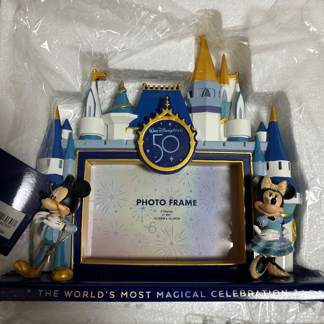 ディズニー　ミッキー&ミニー　50周年フォトフレーム　新品