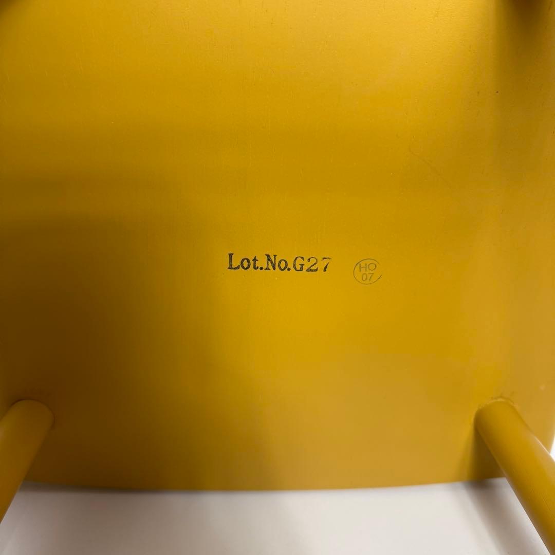 ベルメゾン　ハイチェアー　椅子　子ども　ダイニング　イエロー　ウィンザーチェア