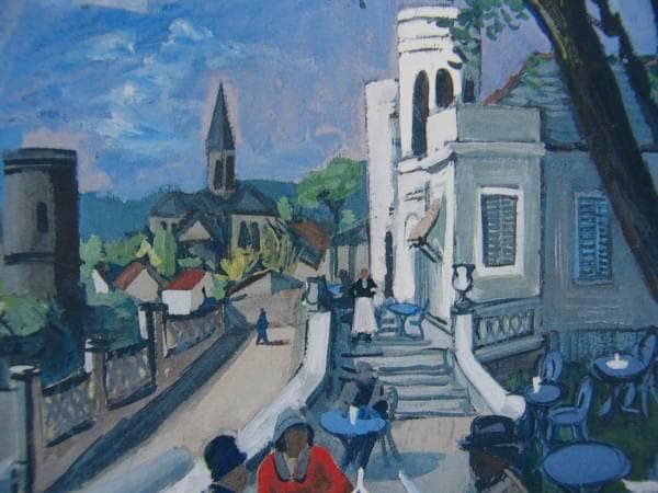 中西 利雄、憩い、希少な額装用画集より、美品、新品額装付