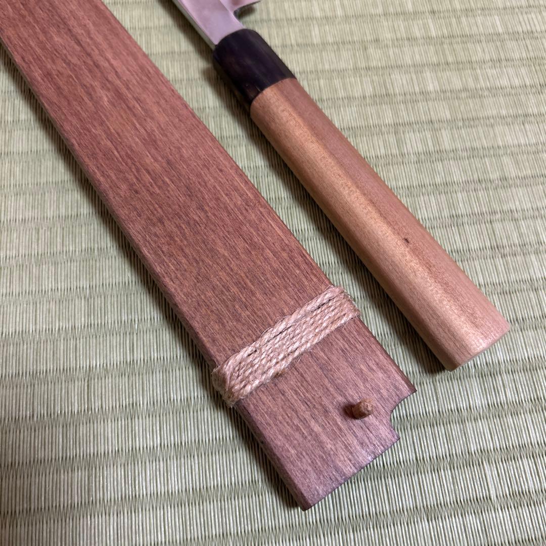 堺一文字忠国 本焼 柳刃 包丁 和包丁 尺一 鞘付き 黒水牛八角柄 刺身