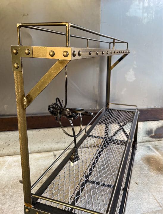 リベットアイアンラック［ダクトレール付］植物棚　アイアン家具　ボタニカル