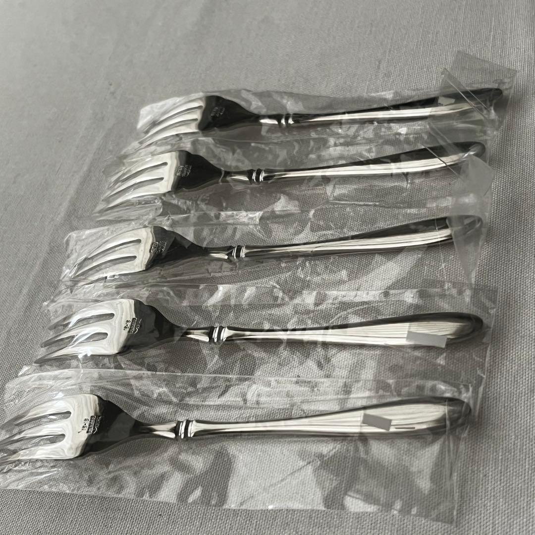 アズマ インペリアル 18-18ステンレス ケーキフォーク 5本 カトラリー