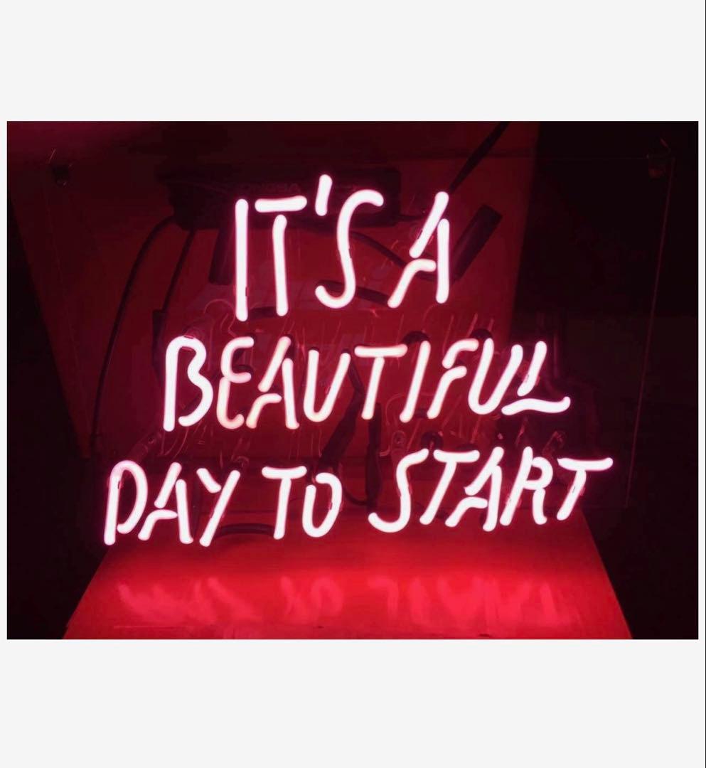 ネオン管 BEAUTIFUL DAY TO START 14*9インチ オーダー