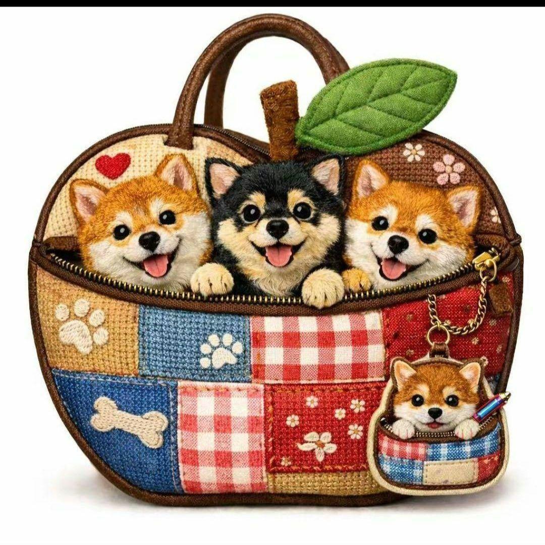 可愛い柴犬パネル生地　ハンドメイド