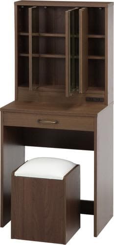 《新品・送料無料》ドレッサー（三面鏡）　スツール付き　ＭＢＲ