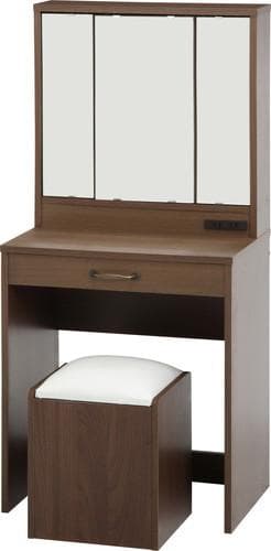 《新品・送料無料》ドレッサー（三面鏡）　スツール付き　ＭＢＲ