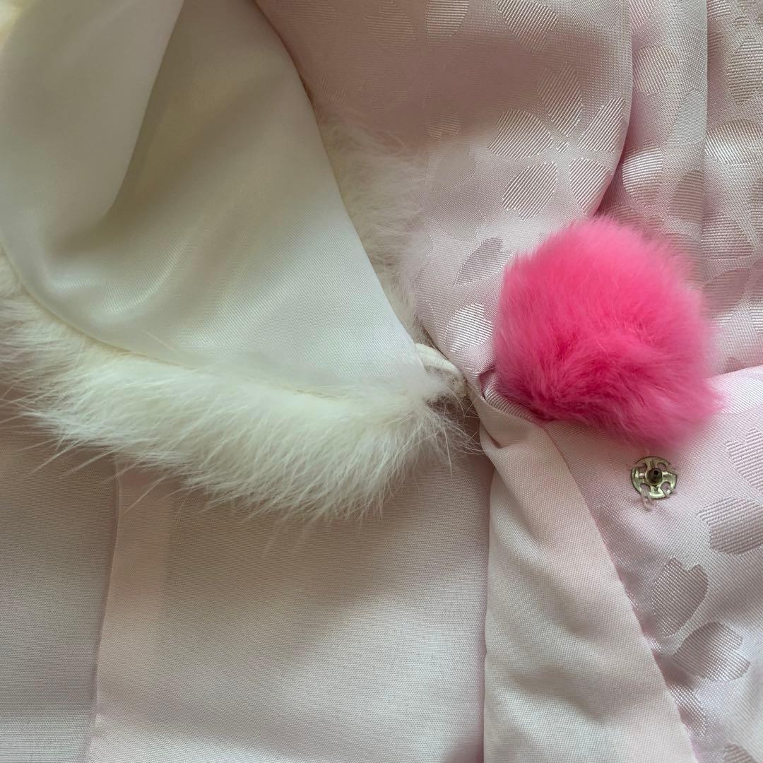 美品　七五三　三歳　被布セット✰ リョウコキクチ　ピンク　リアルファー襟