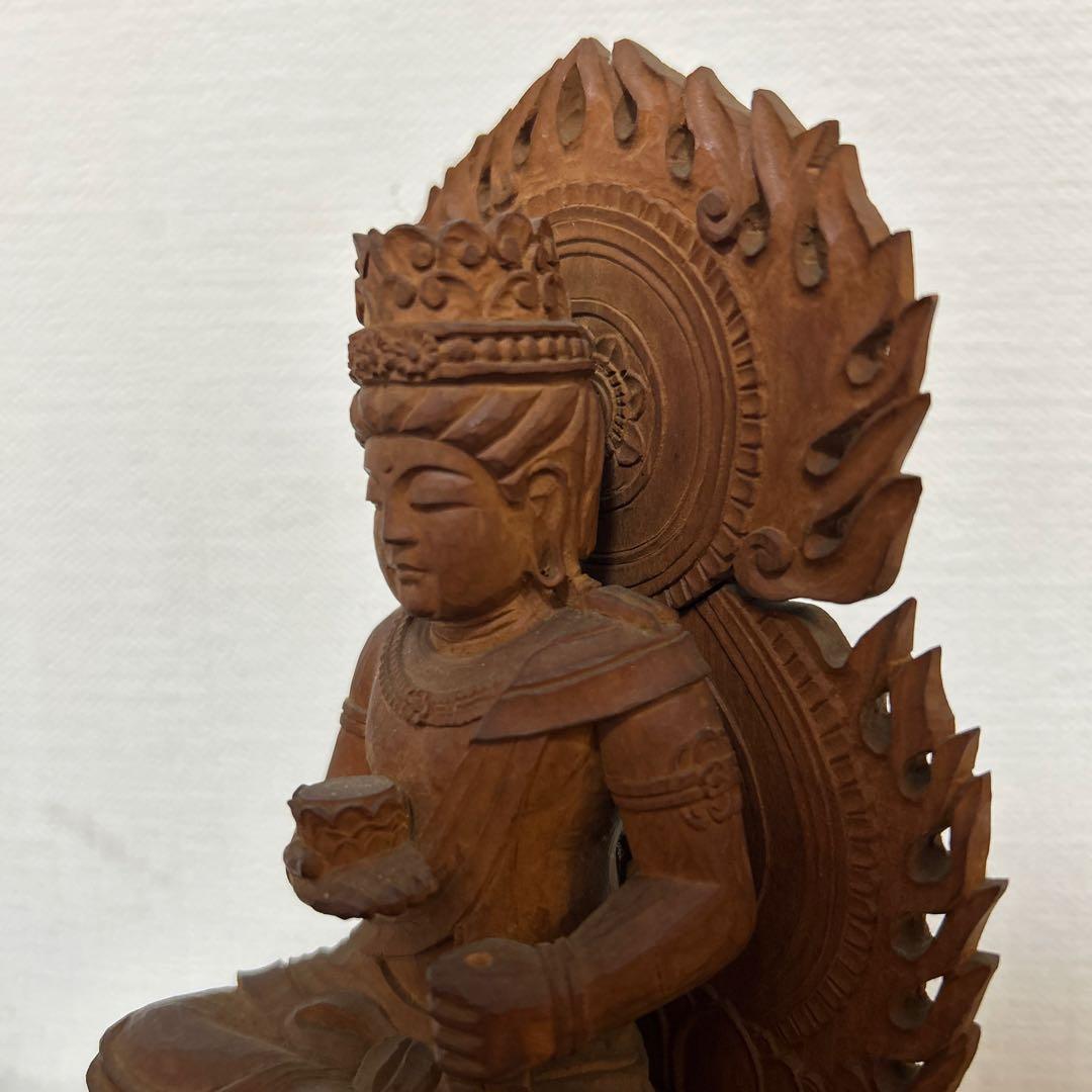 虚空蔵菩薩 木彫 箱付