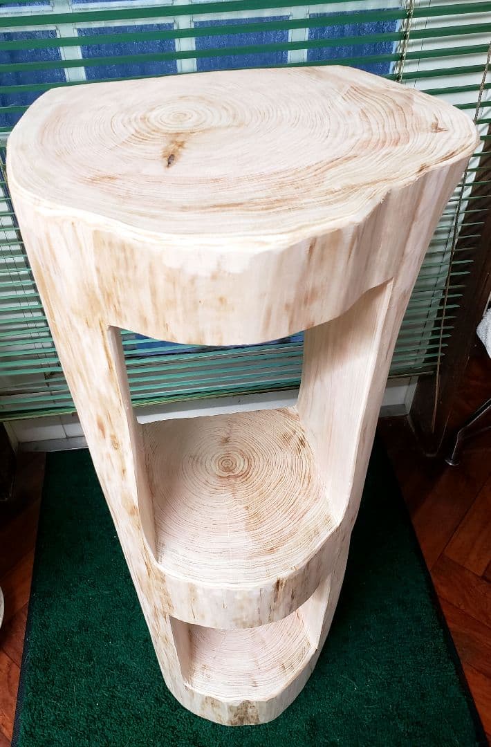 檜根元丸太オブジェ台　 78cm 12月16日まで金額