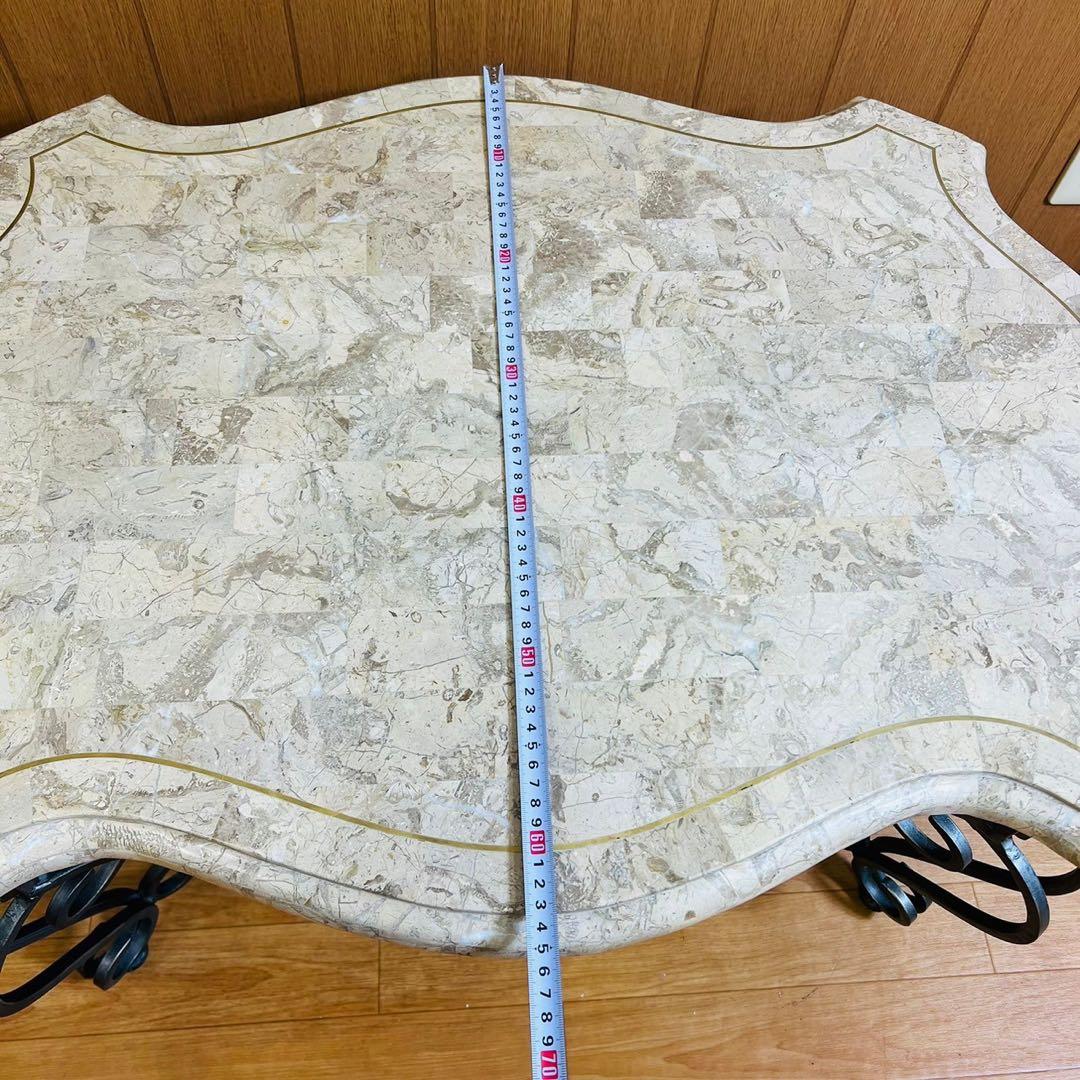 大理石テーブル アイアンテーブル センターテーブル ローテーブル アイアン脚