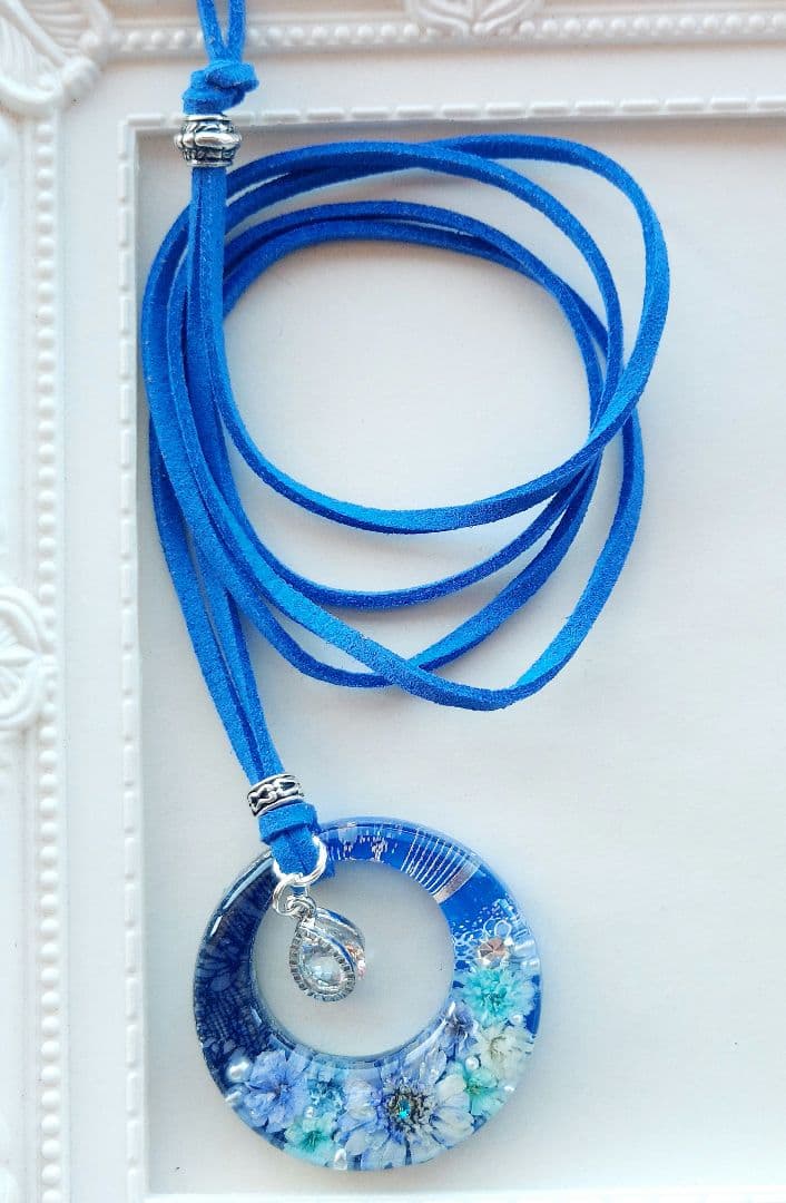 【1154】レジン　マトリカリア　ネックレス　ペンダント　ハンドメイド