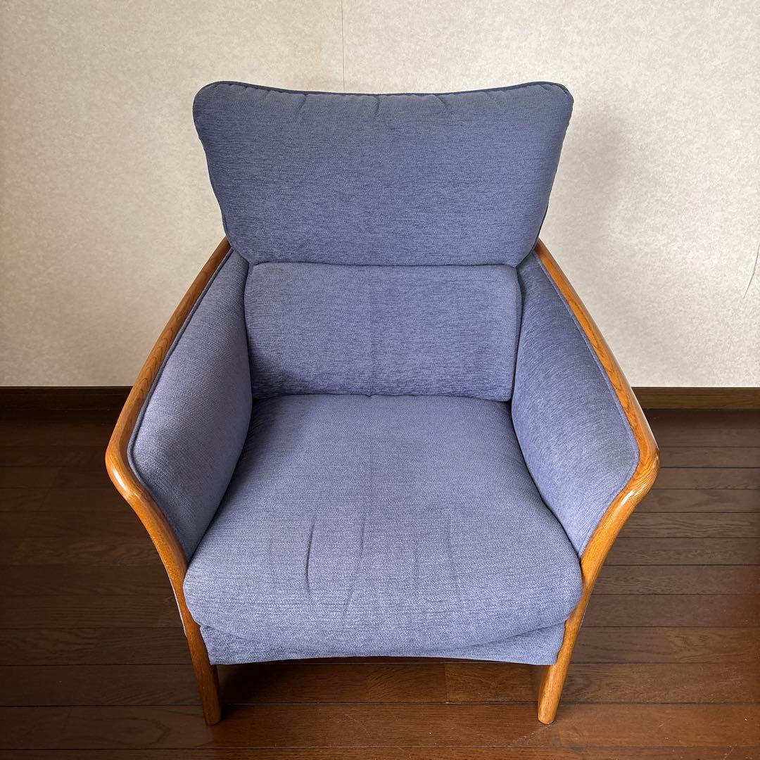 【良品】浜本工芸 シングルソファ 1P ソファ チェア