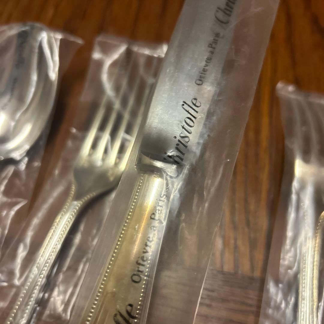 未開封クリストフル　カトラリーセット（フォーク・スプーン・ナイフ）