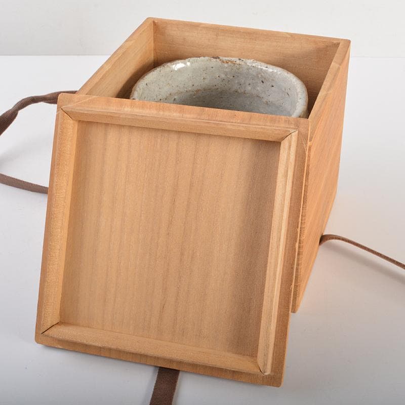 茶道具 加藤唐九郎 一無斎（一ム斎）作 鼠志野 茶碗 共布共箱 D R6708