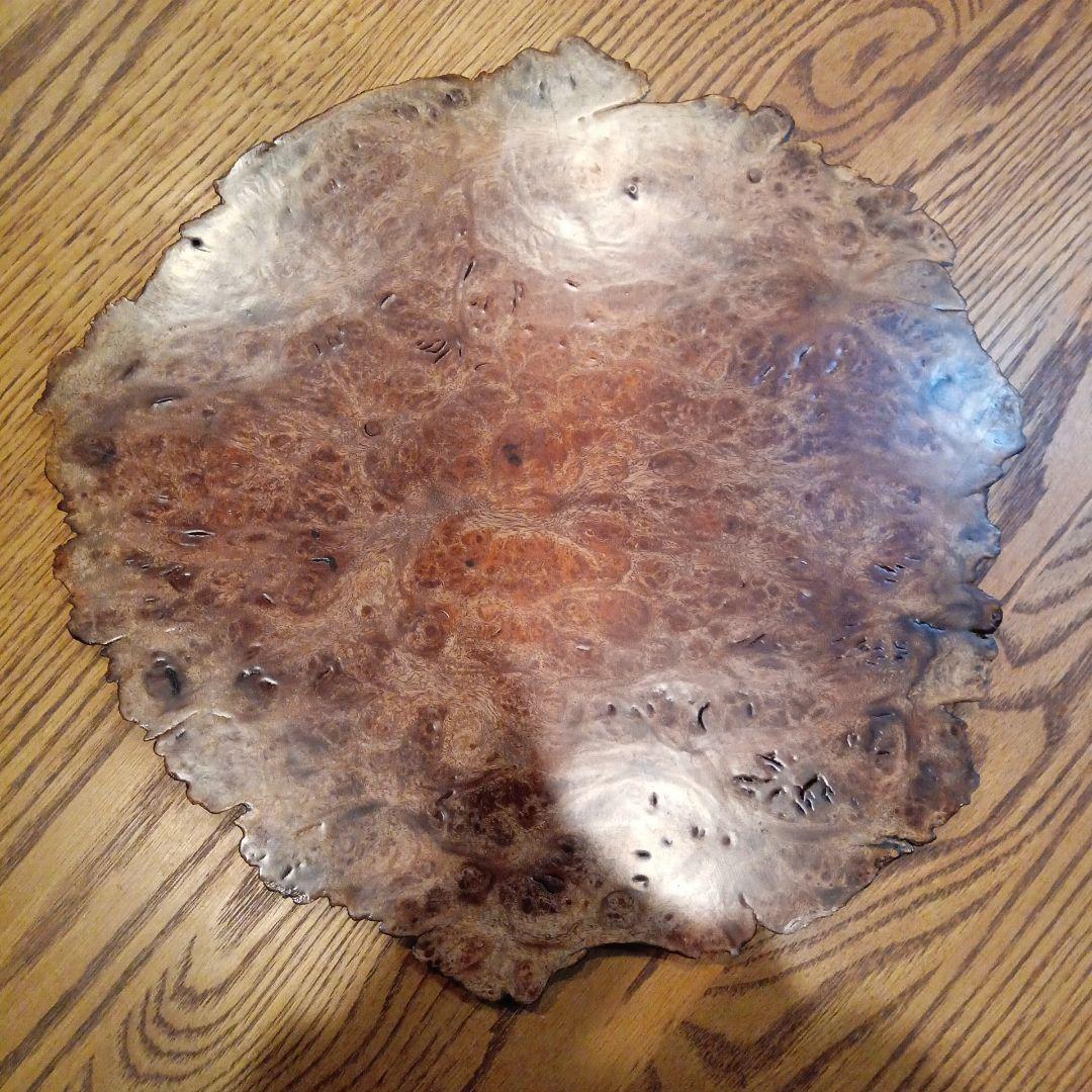 木製　瘤杢　プレート　飾り台