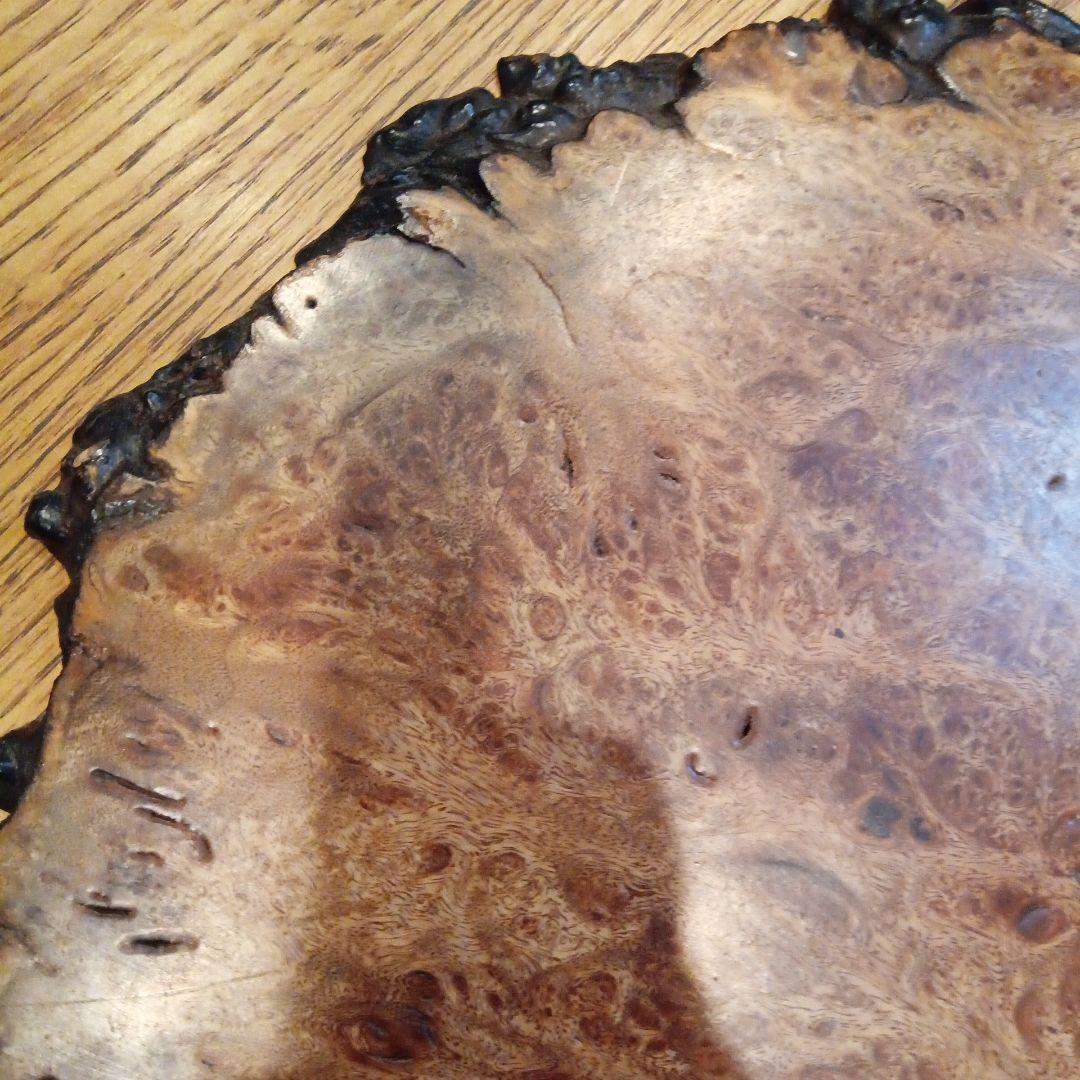 木製　瘤杢　プレート　飾り台