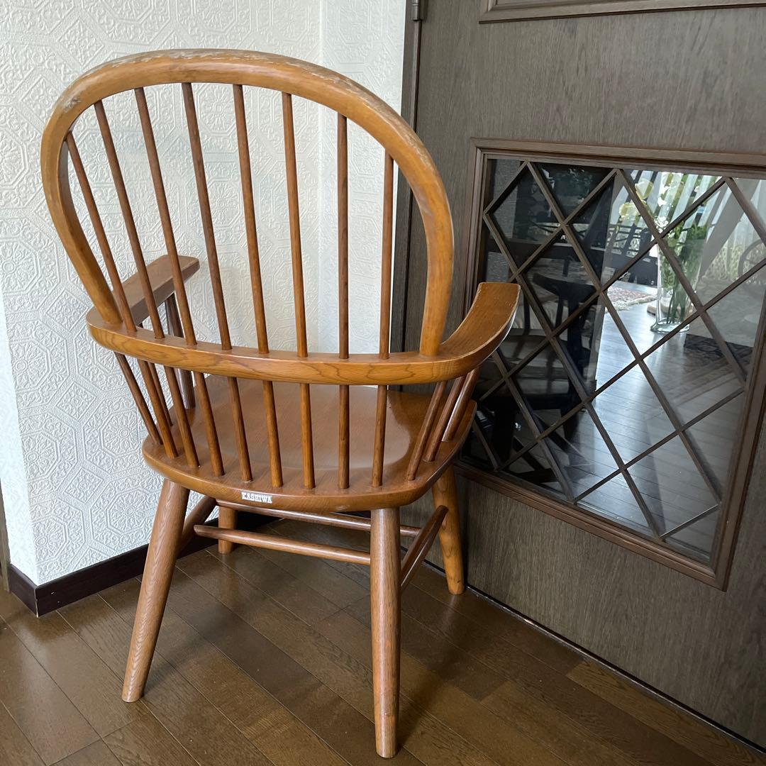 柏木工　アンティーク　肘掛け付き　ウィンザー　カントリー　チェアー　1脚