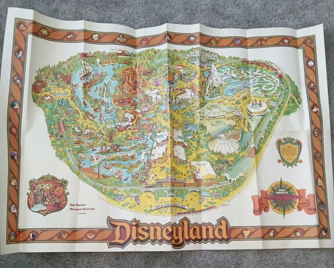 1970s 1978 カリフォルニア ディズニーランドマップ 地図 レトロ 昔