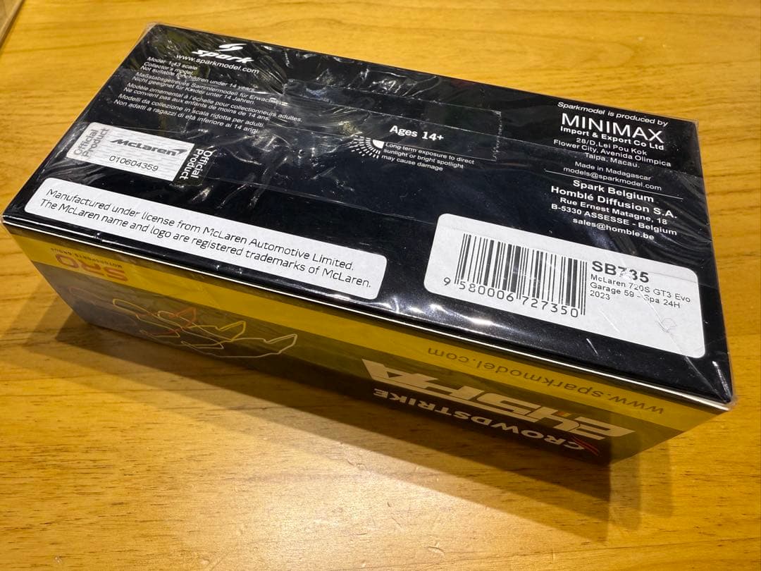 ミニカー 1/43 McLaren 720S GT3 Evo Garage 59 2023
