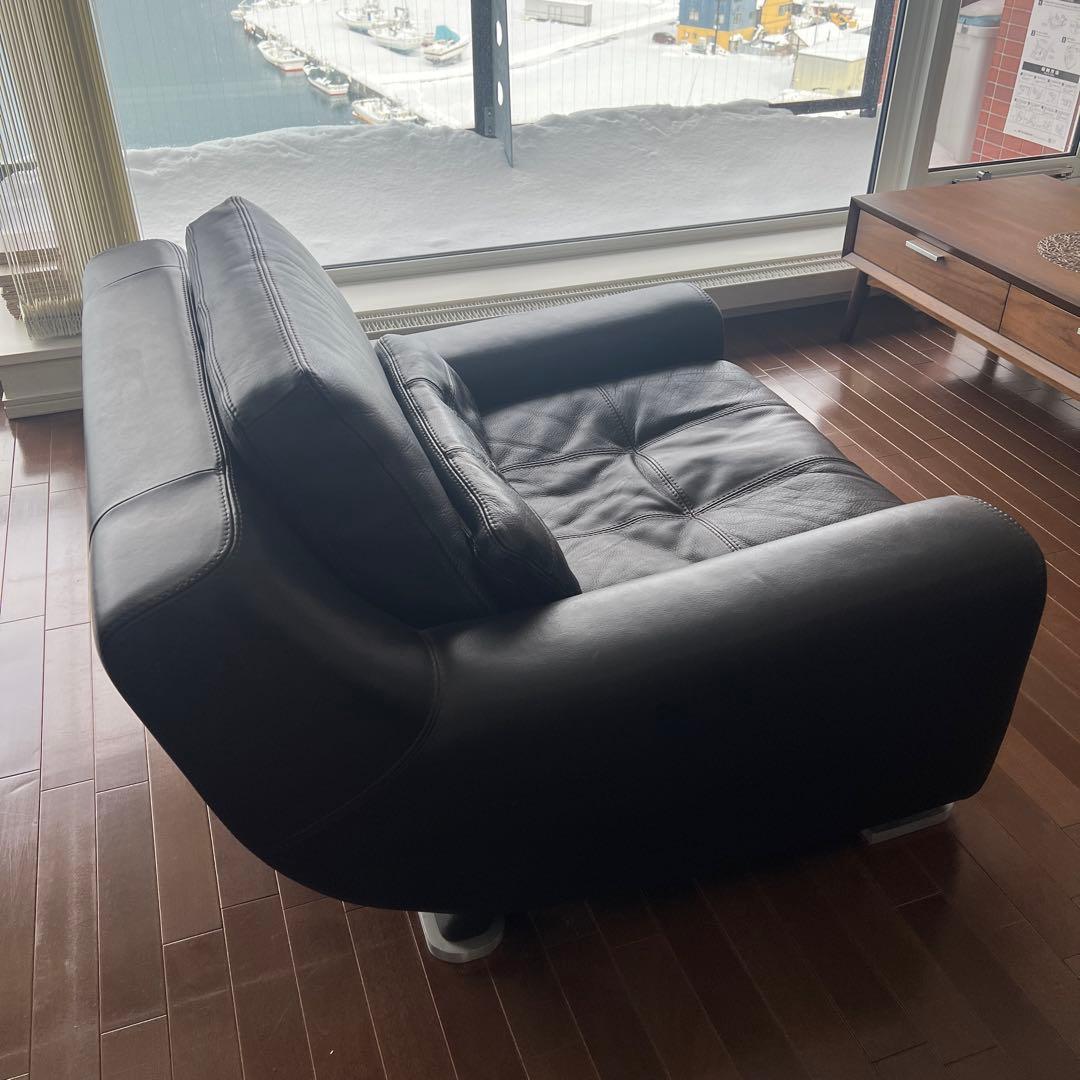 ‼️みいページ‼️CONTEMPO イタリア製本革ソファ 1人掛けソファ