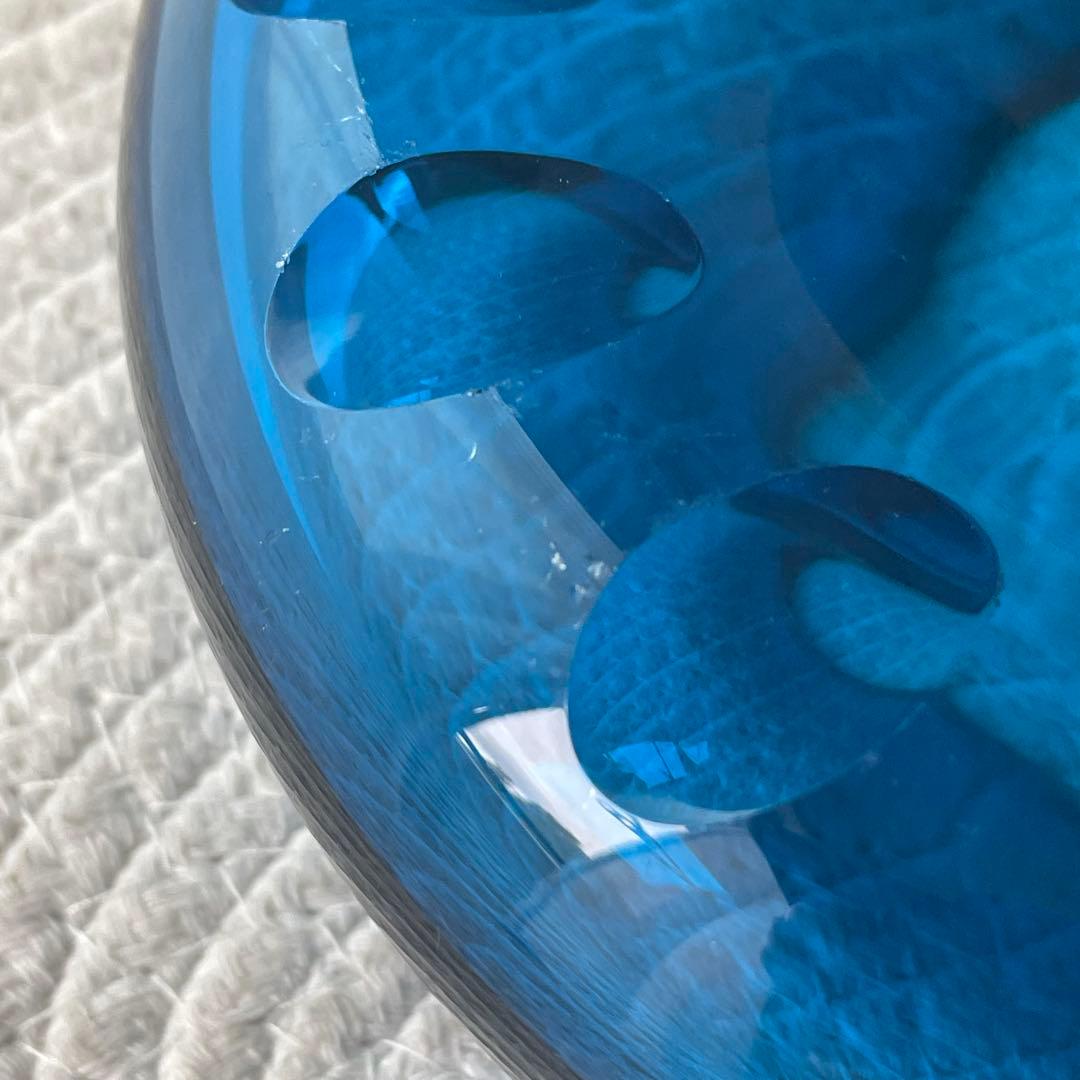 マークニューソン ガラス製 灰皿 青 Marc Newson ash tray