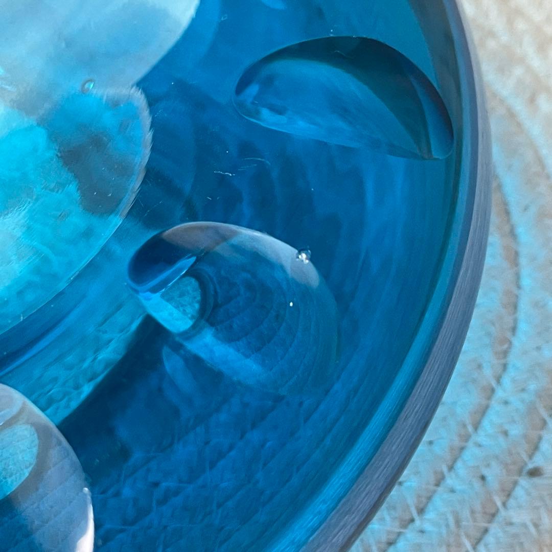 マークニューソン ガラス製 灰皿 青 Marc Newson ash tray