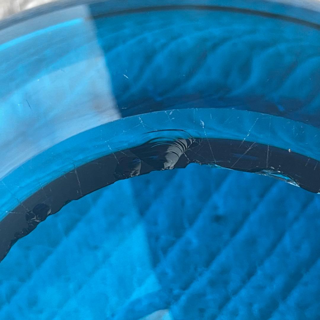 マークニューソン ガラス製 灰皿 青 Marc Newson ash tray