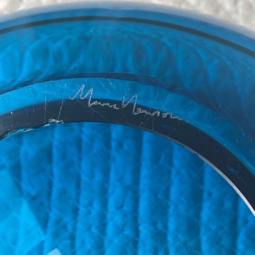 マークニューソン ガラス製 灰皿 青 Marc Newson ash tray