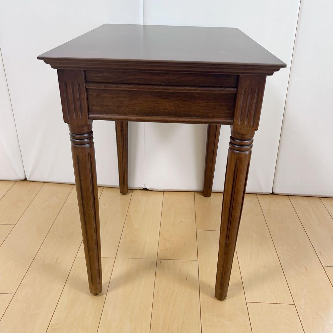 アンティーク　サイドボード　テーブル　ナイトテーブル　突板　天然木　ダイヤモンド