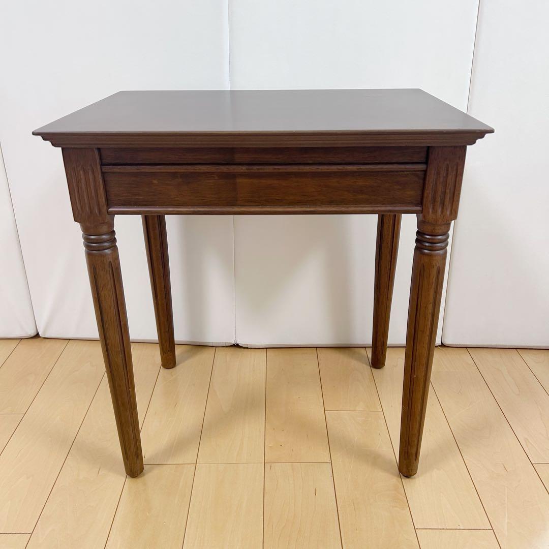 アンティーク　サイドボード　テーブル　ナイトテーブル　突板　天然木　ダイヤモンド