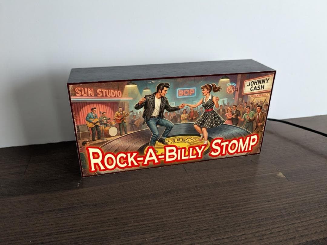 ロカビリー ロックンロール ライブハウス ダンス 看板 置物 雑貨 ライトBOX