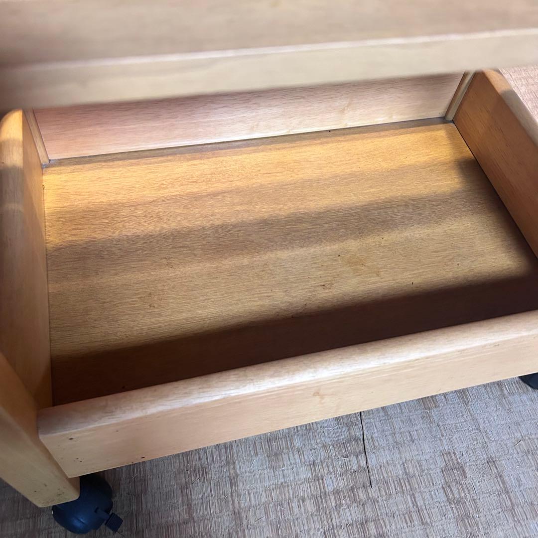 【希少】森のサーカス 木製キッチンワゴン タイルトップ キャスター付