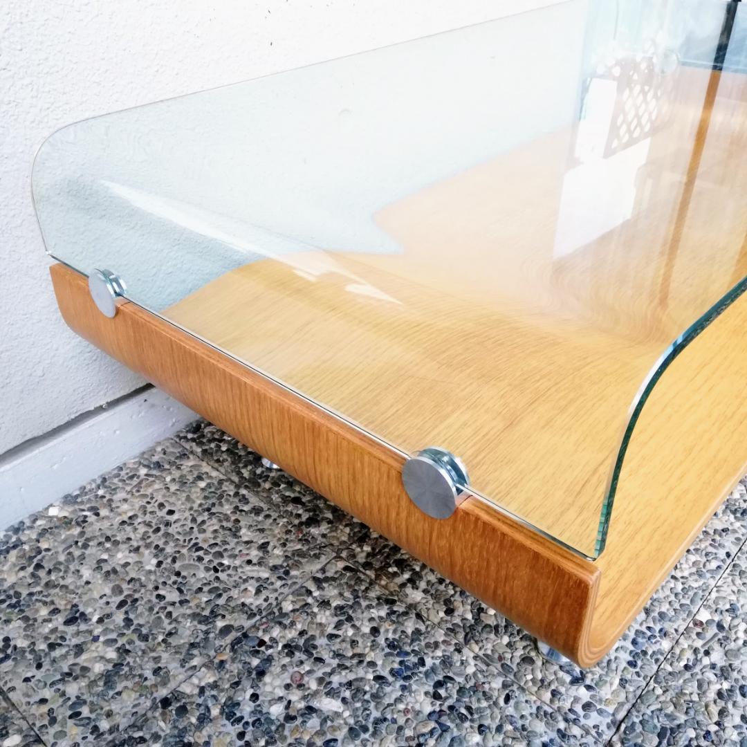 希少 IDC大塚家具 ミラージュ ガラス センターテーブル ミッドセンチュリー