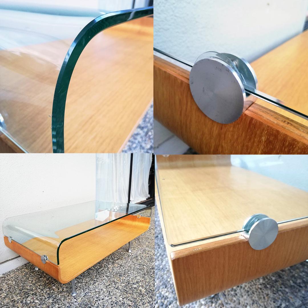希少 IDC大塚家具 ミラージュ ガラス センターテーブル ミッドセンチュリー