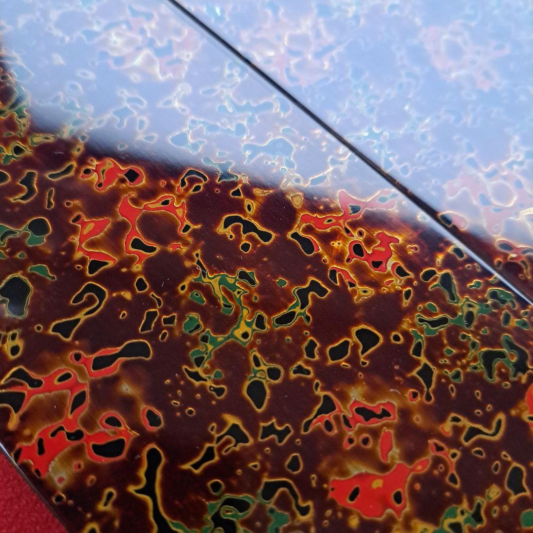 【津軽塗　唐塗　8寸\"箸置き×5客】天然木製　未使用品