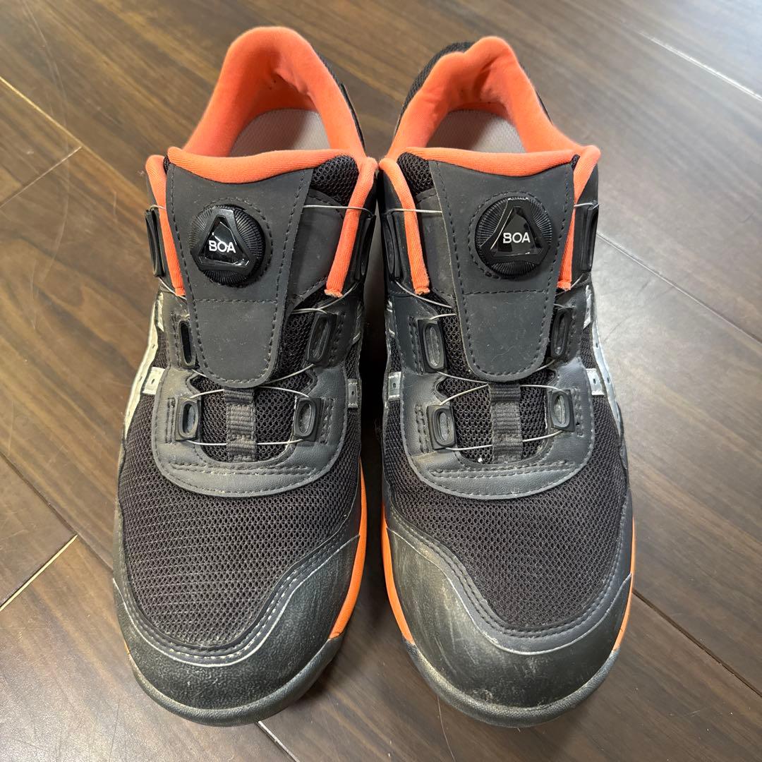 asics安全靴　BOA ブラック×オレンジ　27.0cm