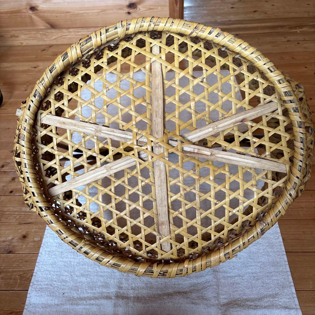 激レア 入手困難 根曲がり竹手籠 昭和レトロな逸品 ￼ヴィンテージ