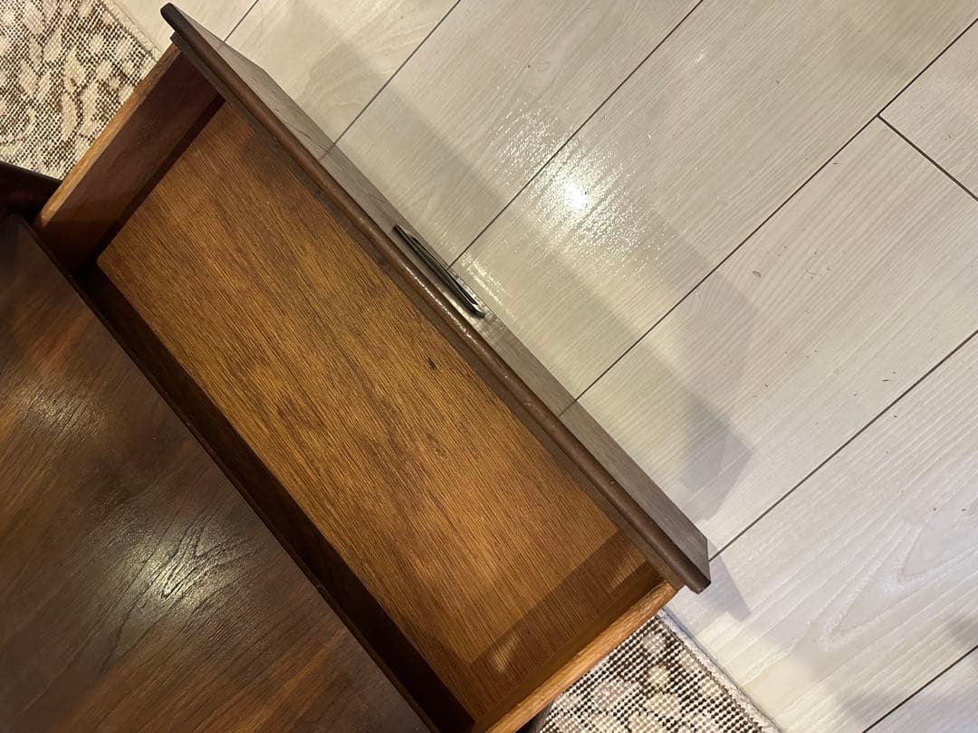 アメリカ製　サイドガラストップテーブル　ヴィンテージ ミッドセンチュリー