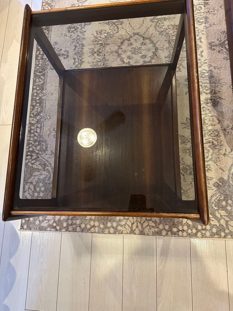 アメリカ製　サイドガラストップテーブル　ヴィンテージ ミッドセンチュリー