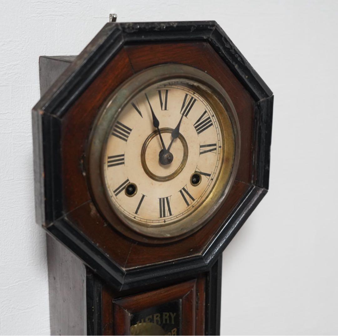 林時計　6インチ　ボンボン時計　振り子時計　柱時計　昭和レトロ