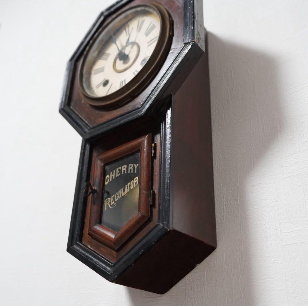 林時計　6インチ　ボンボン時計　振り子時計　柱時計　昭和レトロ