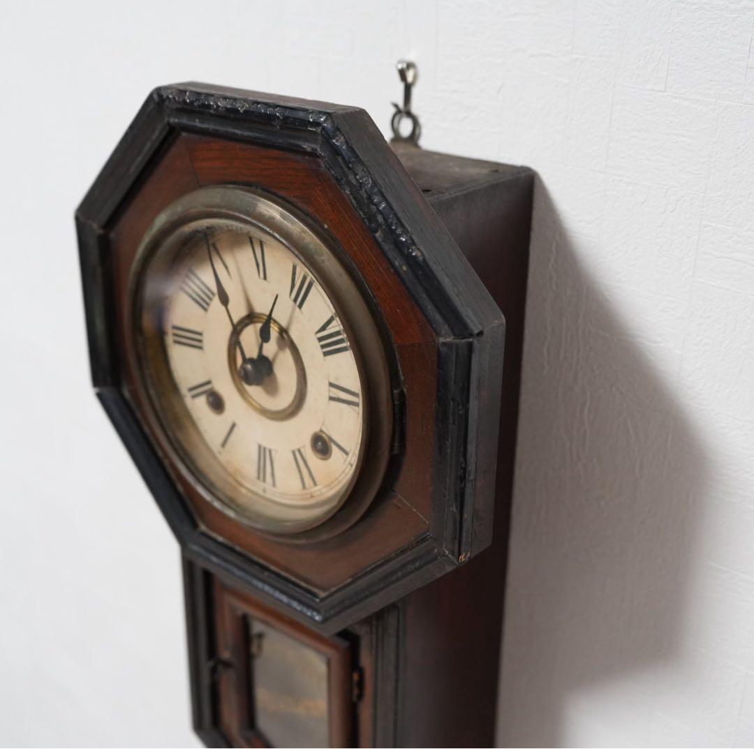 林時計　6インチ　ボンボン時計　振り子時計　柱時計　昭和レトロ