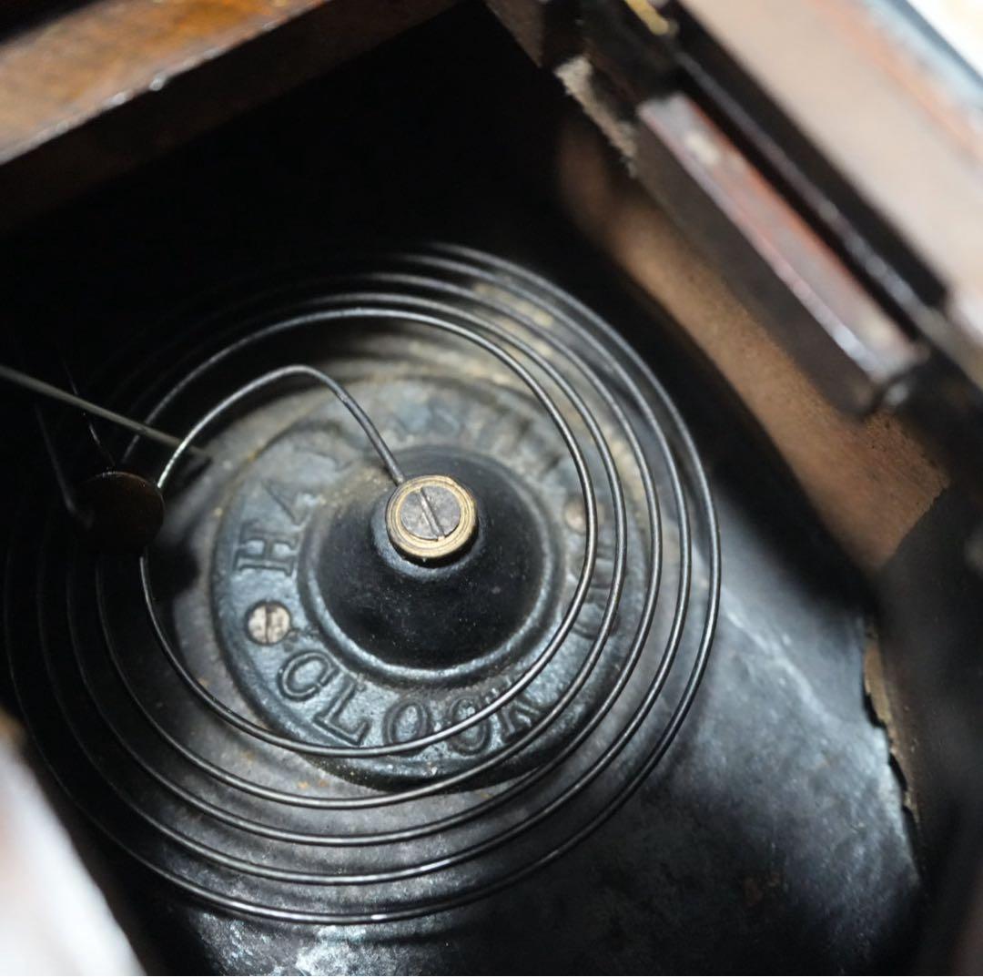 林時計　6インチ　ボンボン時計　振り子時計　柱時計　昭和レトロ