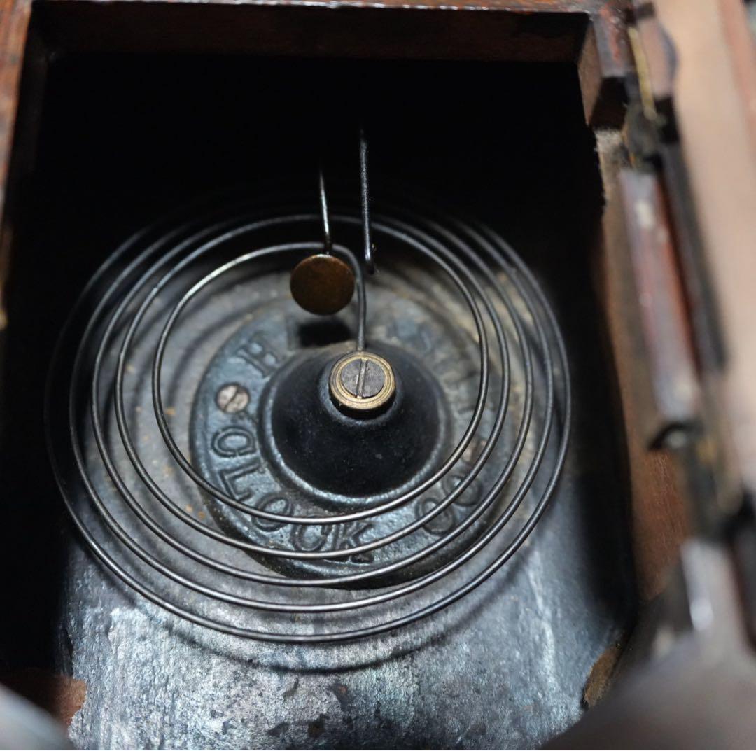 林時計　6インチ　ボンボン時計　振り子時計　柱時計　昭和レトロ