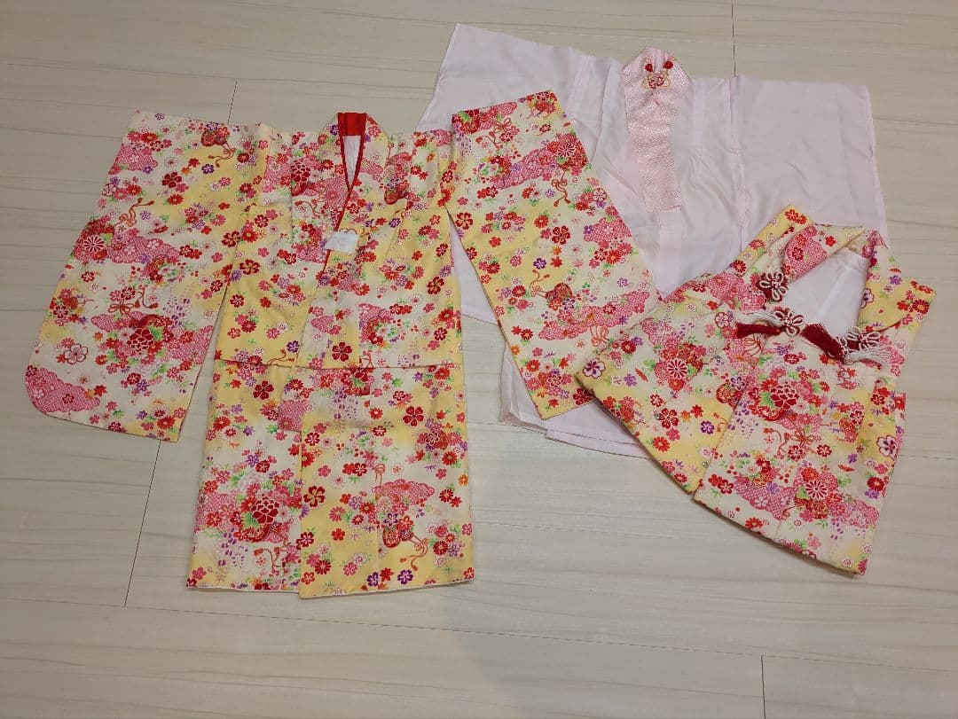 七五三 着物セット 花柄 子供用　3歳用